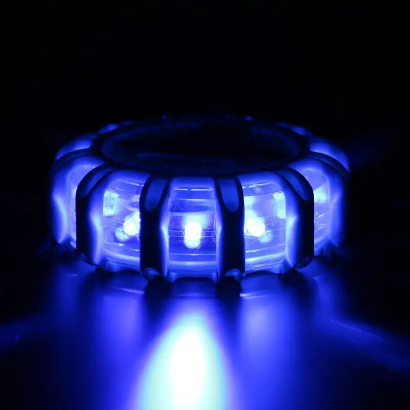 9 Modes 12Led Flares Emergency Lights Road Safety Beacon Disc Flashing Warning Light With Magnetic Roadside Warning Flasher