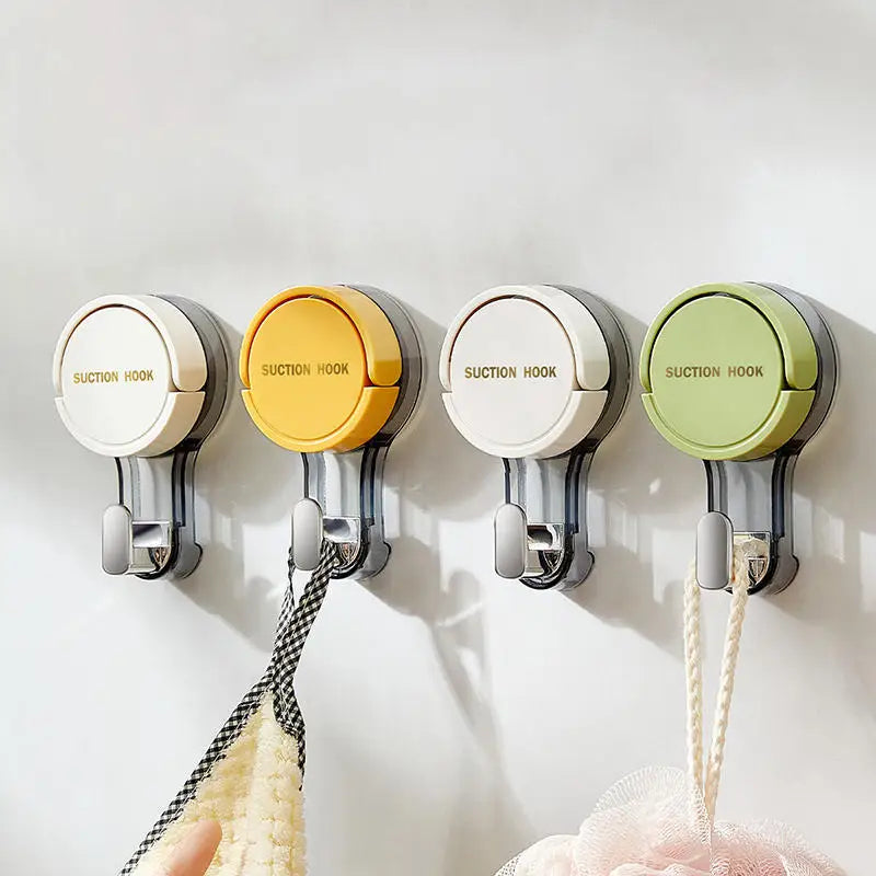 Suction Cup Hook Reusable Stronge Vacuum Bathroom Suction Cup Hooks Waterproof Towel Rack Clothes Hanger Hook Accessory