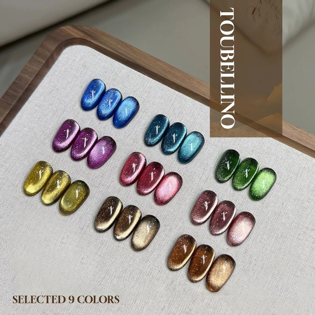MIANEL 12ML Red Ocean Cat Eye Gel Nail Polish 2026 Top Selling Red Color Flash Glass Beads Cat Magnetic Gel Red Nails 1-9pcs
