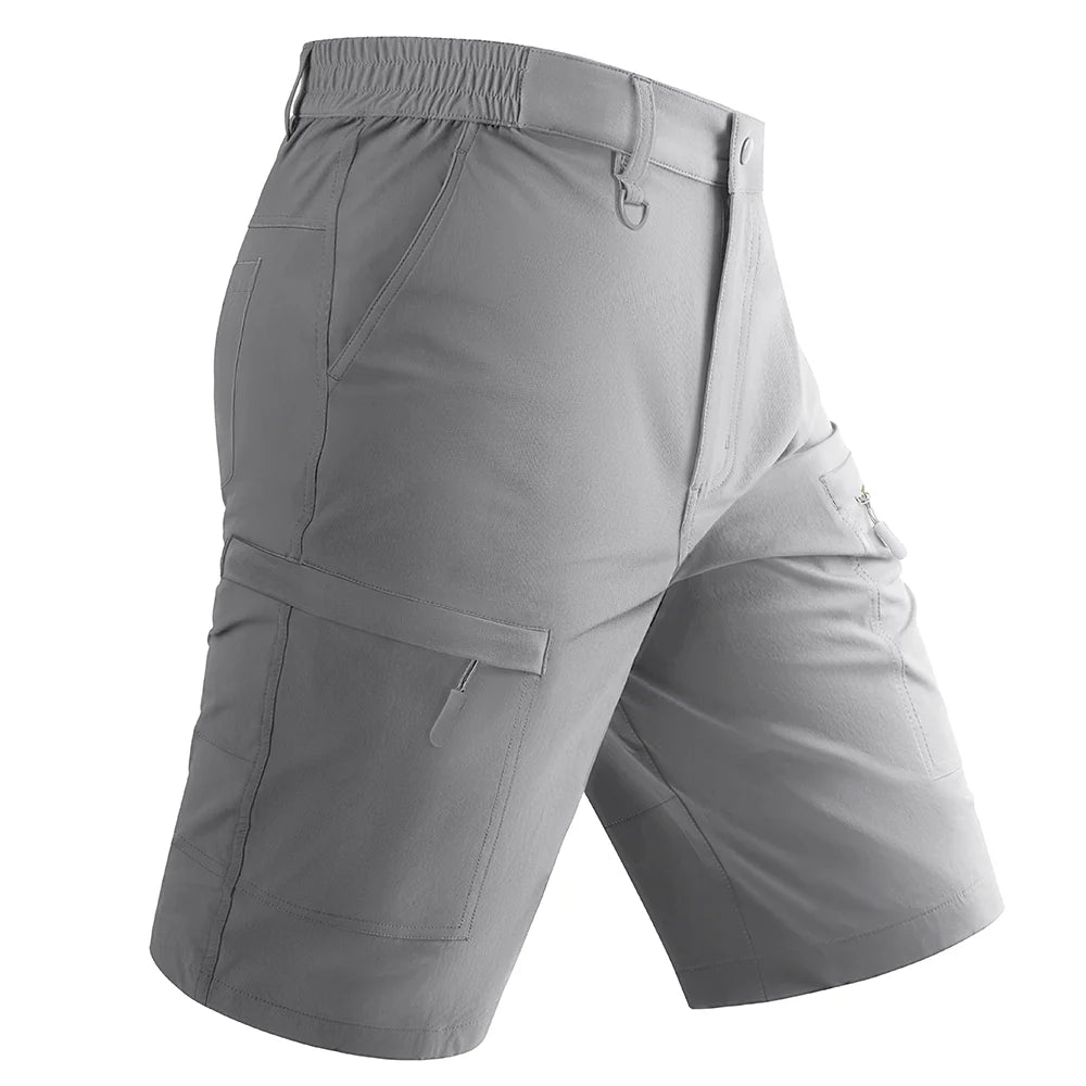 TACVASEN Waterproof Cargo Shorts Men's Summer Quick Dry Hiking Shorts Outdoor Multi-pockets Camping Training Work Shorts Man
