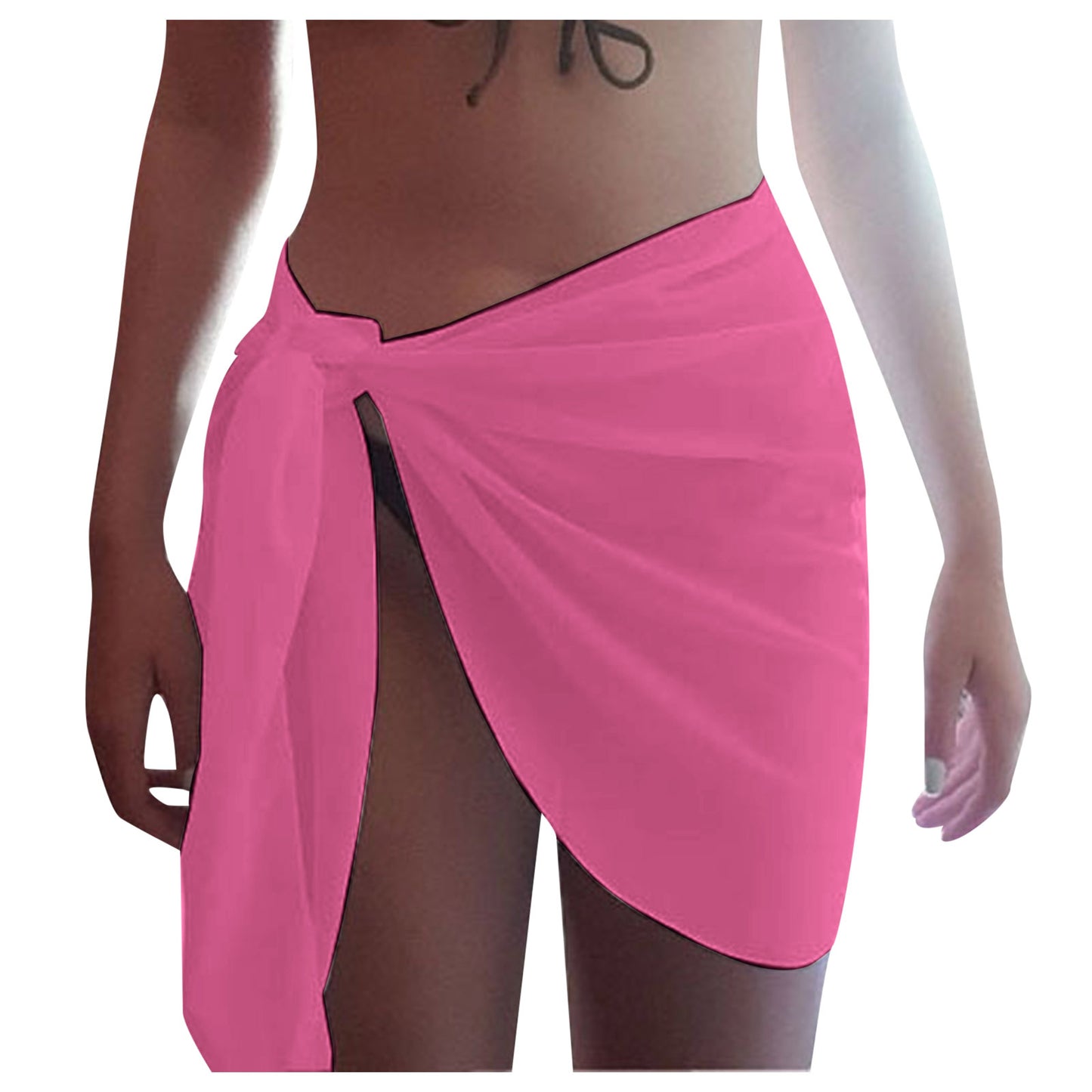 Women Cover Up Skirt Solid Color Swimsuit Female Side Knot Cover-Ups Summer Beach Dress Swimwear Bikini Cover Up пляжная одежда