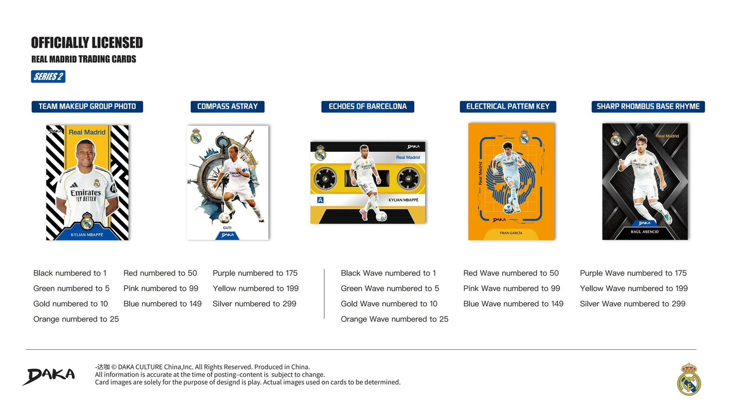 Genuine Daka 2025-26 Top Audience Series Internazionale Milano Real Madrid Barcelona Collection Card Football Club Official Box