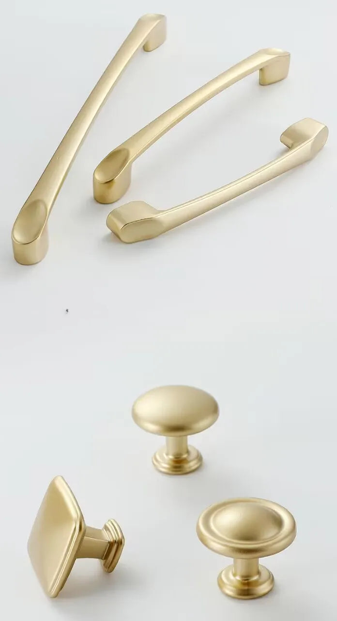 Handles Drawer Cabinet Furniture Kitchen Handles for Cabinet Knob Door Drawer Furniture Kitchen Knob Golden Simplicity Hardware