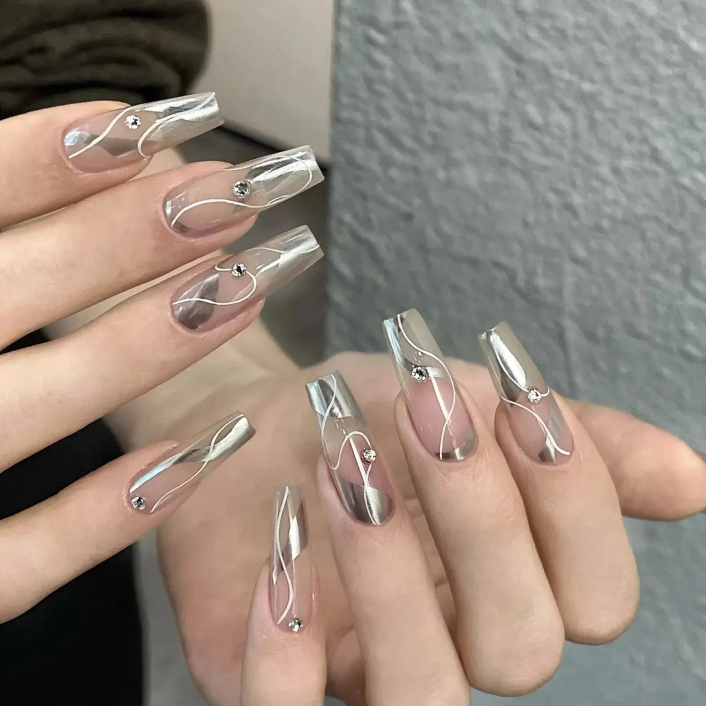 6ml/Box Super Bright Metallic Painting Gel Polish Silver Mirror Gel Nail Polish Flower Drawing Lines French Nails Art Decoration