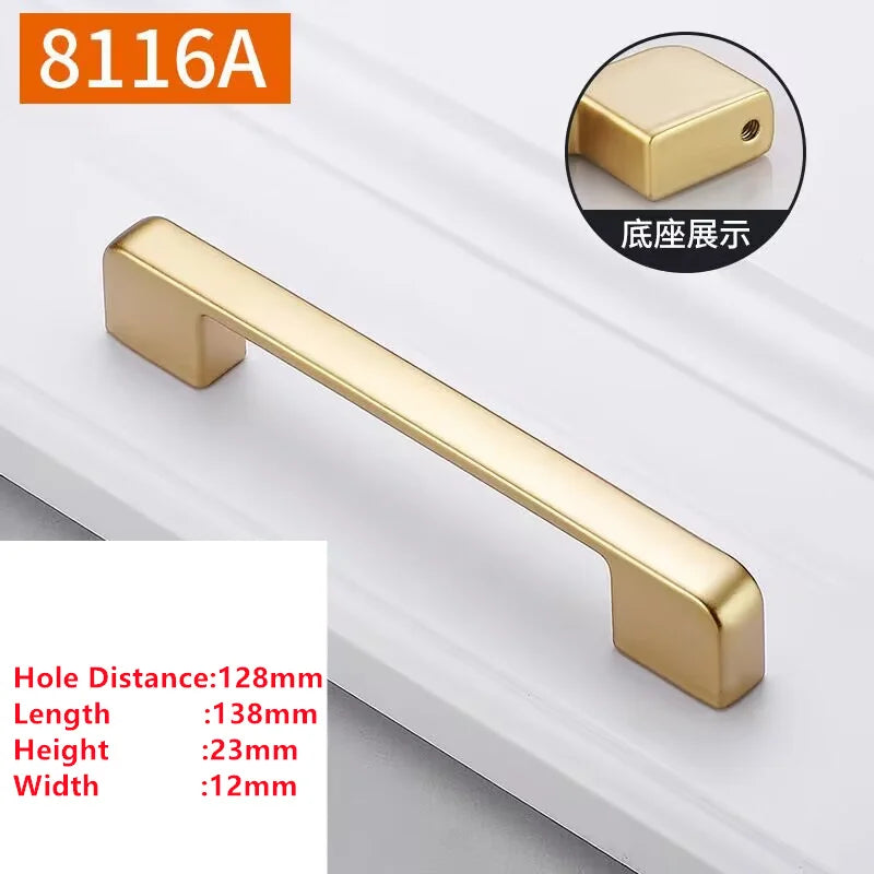 Handles Drawer Cabinet Furniture Kitchen Handles for Cabinet Knob Door Drawer Furniture Kitchen Knob Golden Simplicity Hardware