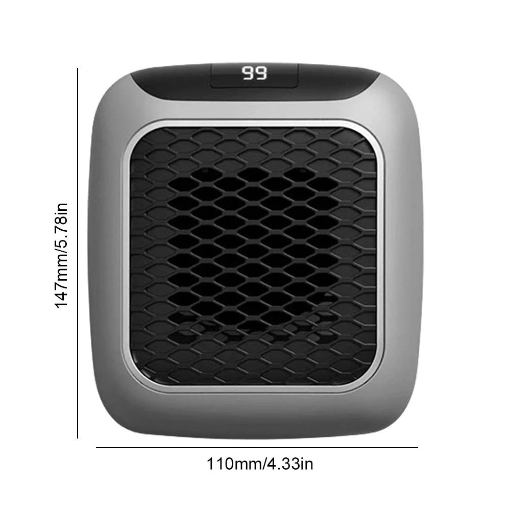 800W Portable Electric Heater EU Small Bathroom Fast Heating Fans Bedroom Heater Home Use Warming Device with Remote Control