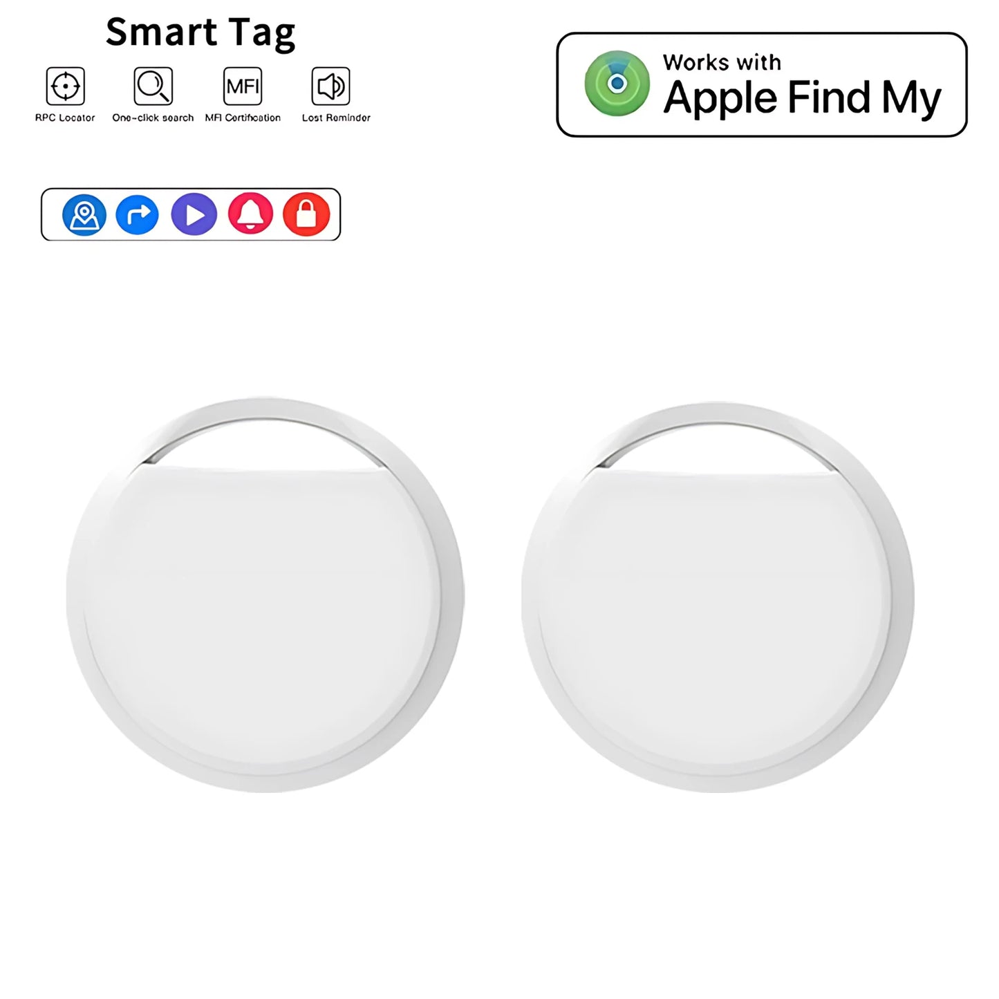 Smart Bluetooth Mini GPS Tracker Work With Find My APP ITag Anti Lost Reminder Device MFI Rated Locator Car Key Pet Kids Finder