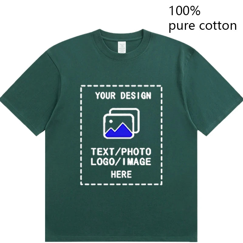 Custom-made men's T-shirts are suitable for team gatherings, gyms, and sports cotton round-neck short-sleeved shirts