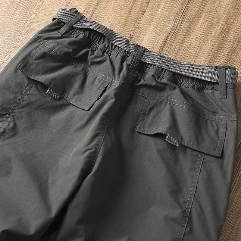 Outdoor Workwear Pants Men's Loose Fleece Lined Thick Soft  Hiking Pants Windproof Waterproof Polyester Fiber Straight Leg