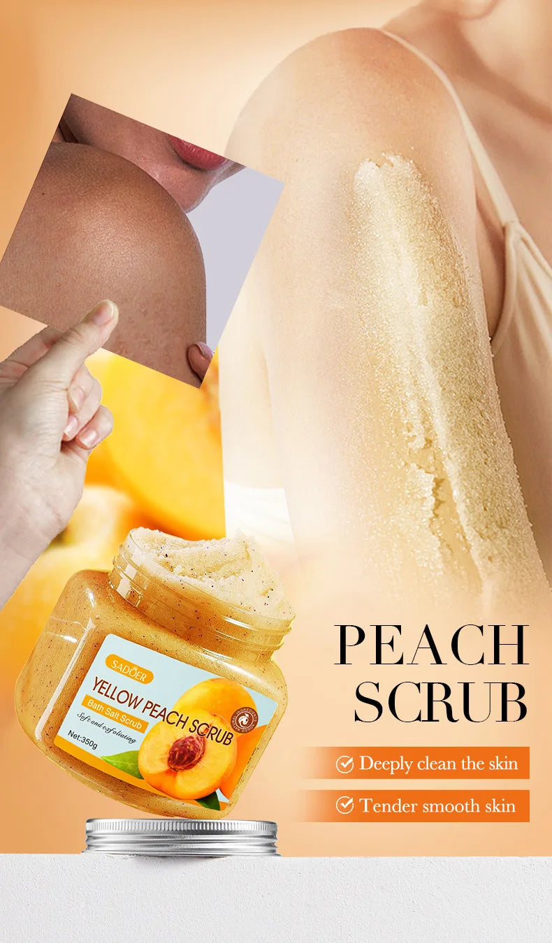 350g Body Bath Scrub, with Gentle and Fine Exfoliating Particles That Can Clean Dirt and Oil from the Skin, Improve Rough Skin Texture, Make the Skin Bright, and Give It a Silky, Smooth, and Radiant Feel - Home Care