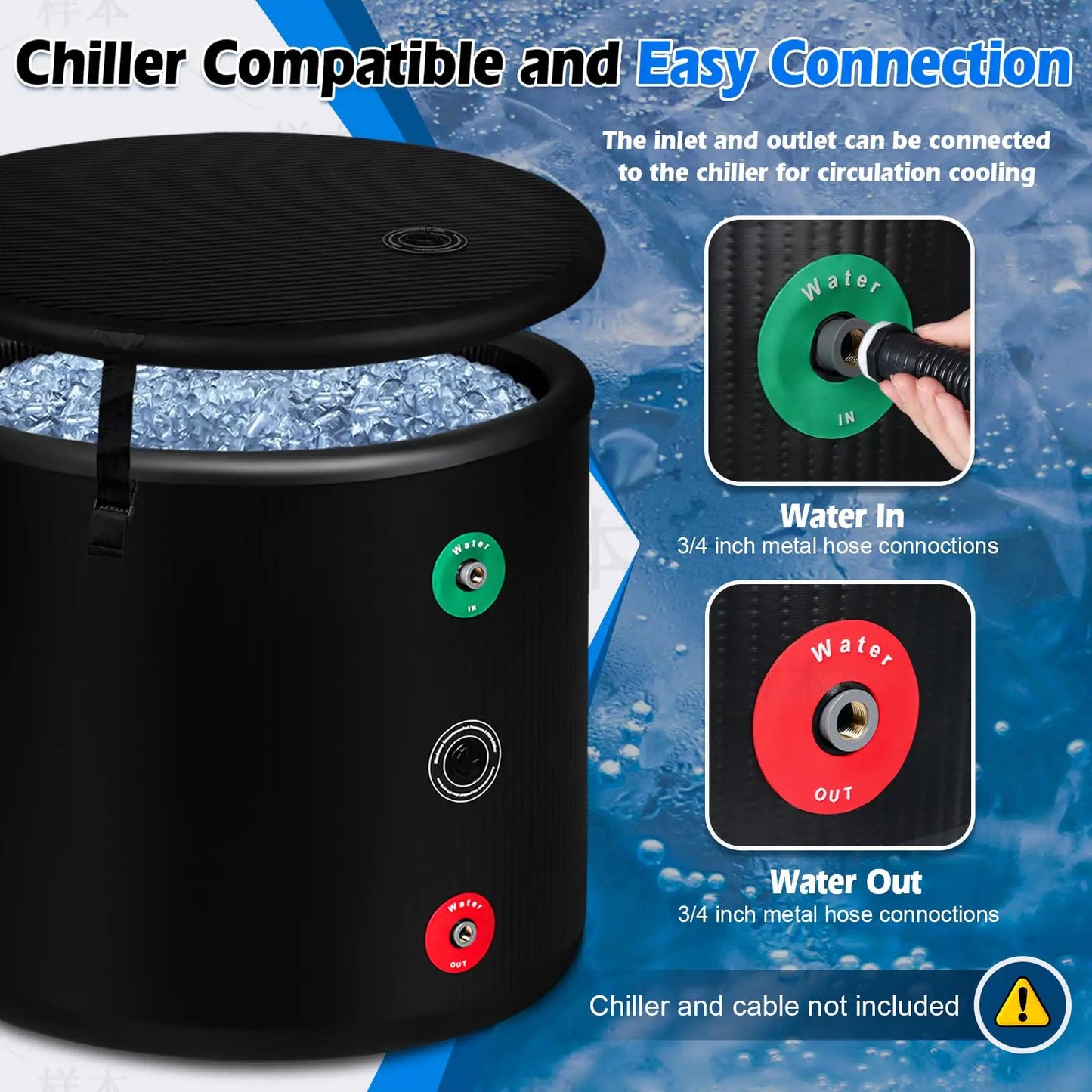 Portable Spa 1 Person Hot Tub Spa inflatable Jacuzzi Tub & Cold Plunge Tub Inflatable Ice Bath Tub for Athletes Home Outdoor