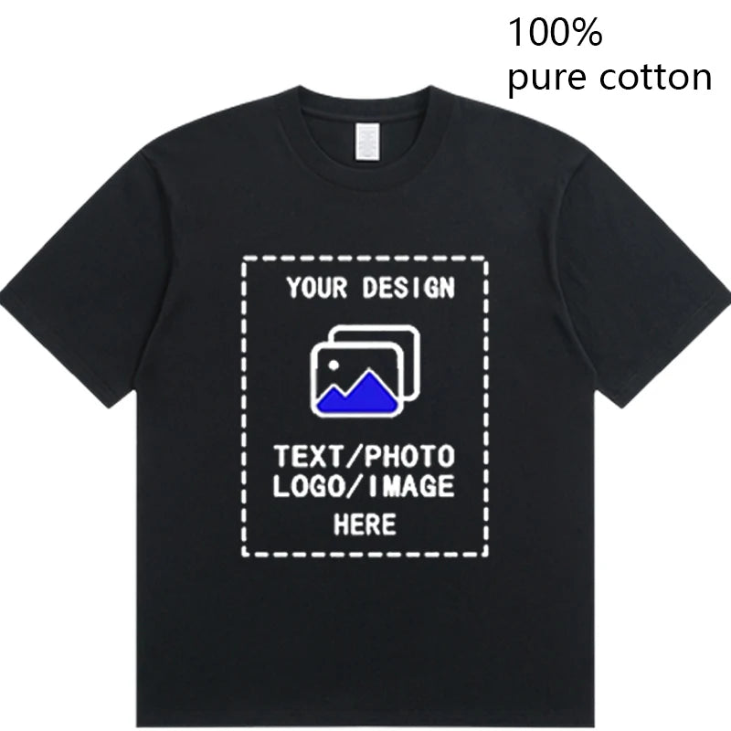 Custom-made men's T-shirts are suitable for team gatherings, gyms, and sports cotton round-neck short-sleeved shirts