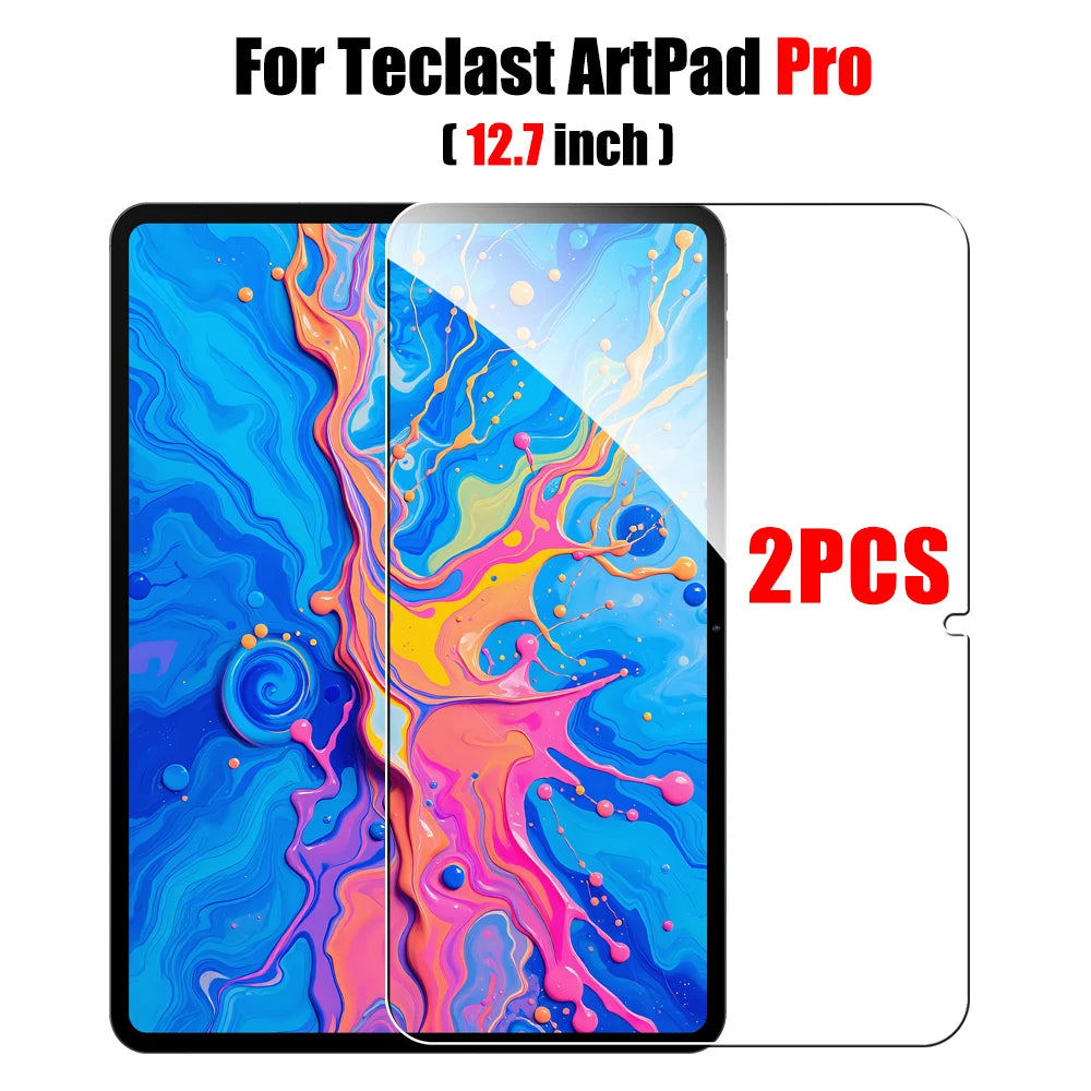2PCS Tempered Glass Screen Protector for Teclast Artpad Pro Air 2025 12.7 Tablet Accessories Film