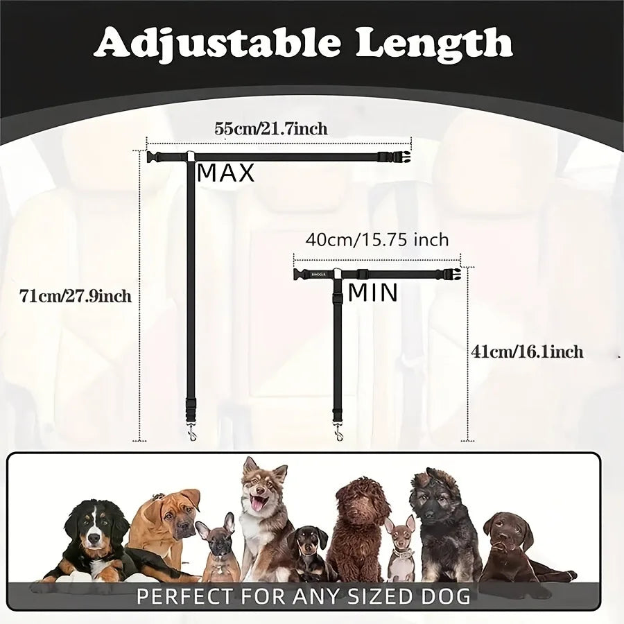 Pet Collars Car Pet Retractable Leash Dog Cat Safety Rope Adjustable Traction Rope Fixed on Car Headrest Travel Outdoor Walking