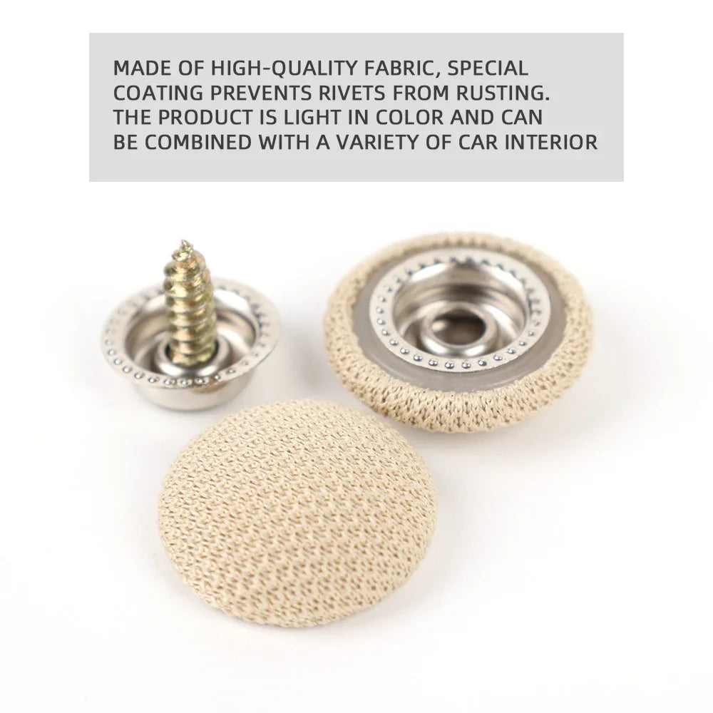 Car Interior Roof Fixing Buckles Screw Set Headliner Cloth Fabric Rivets Retainer Buckle Fastener Auto Accessories
