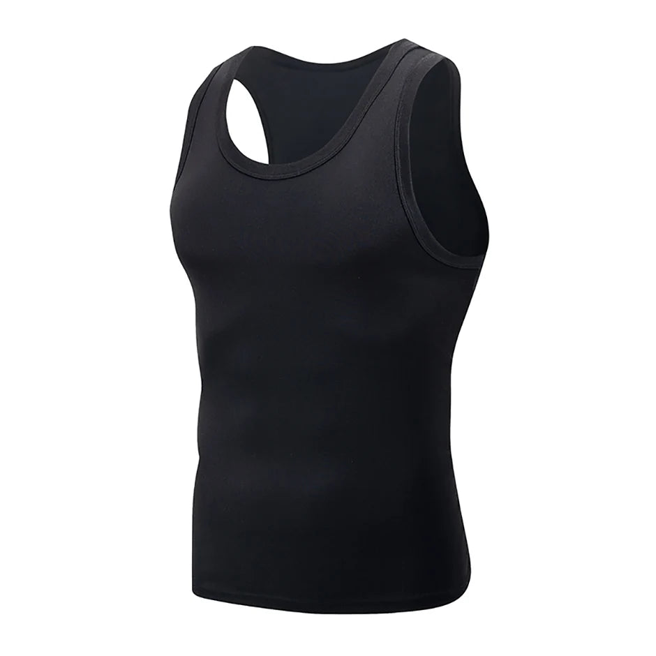 1/3 Men's Tank Top Four Seasons Black and White Solid Color Narrow Shoulder Casual Sports Fitness Comfortable Home Top Trendy