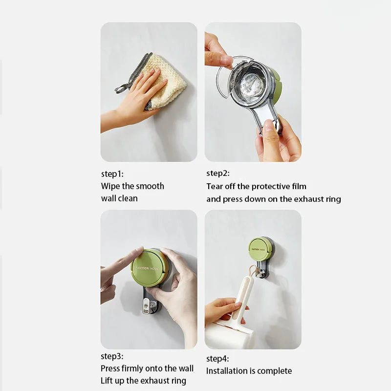 Suction Cup Hook Reusable Stronge Vacuum Bathroom Suction Cup Hooks Waterproof Towel Rack Clothes Hanger Hook Accessory