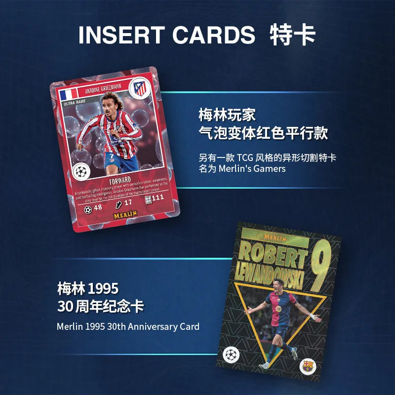 New 2024-25 Genuine Topps Merlin UEFA Club Competitions Merlin UCC Football Card Star Card Collectible Cards Toy Holiday Gift
