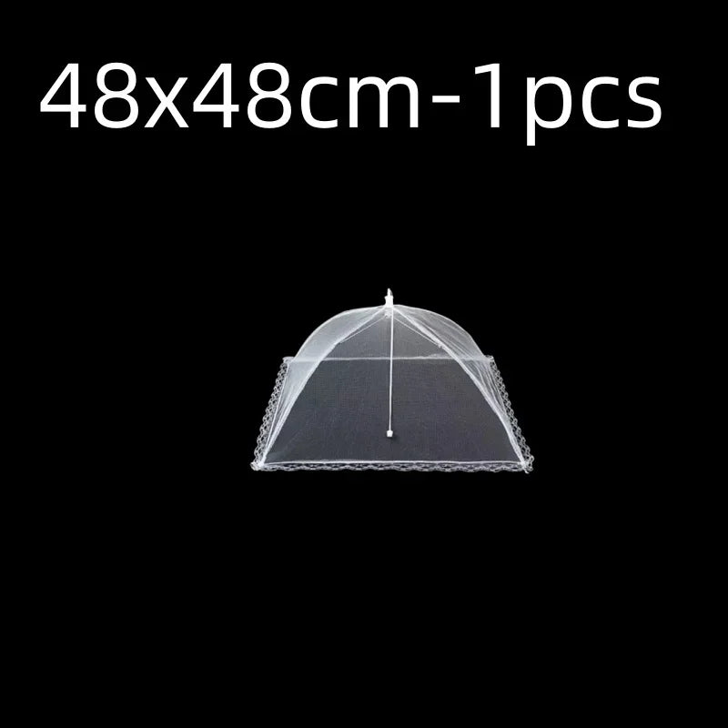 Kitchen Food Cover Foldable Anti Fly Mosquito Mesh Cover Picnic Dinner Table Umbrella Style Tent Cover Kitchen Gadgets
