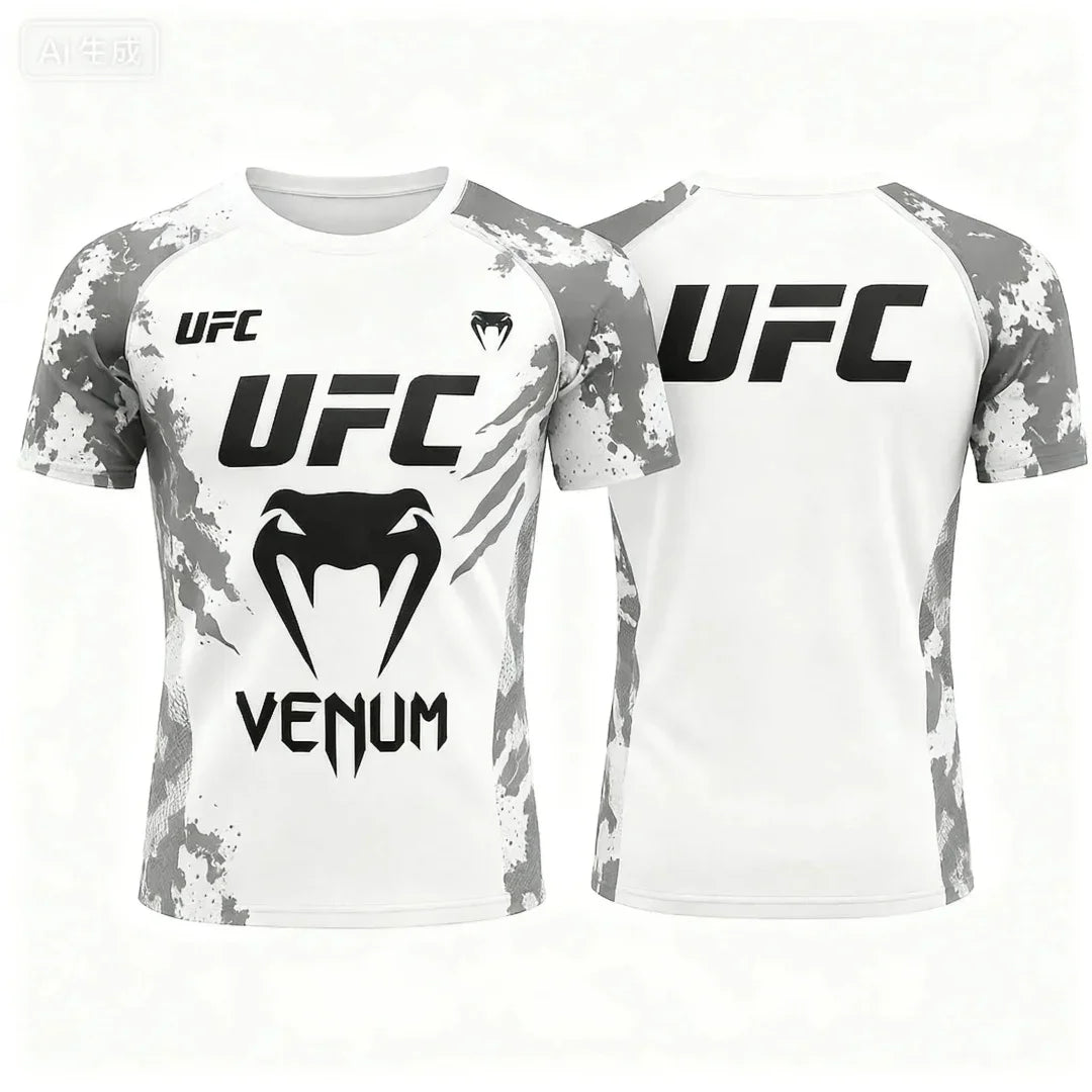 Hot Summer Selling UFC Boxing Fighting Competition Men's T-shirt Fashion Quick Drying Casual Breathable O-neck Short Sleeve Tops