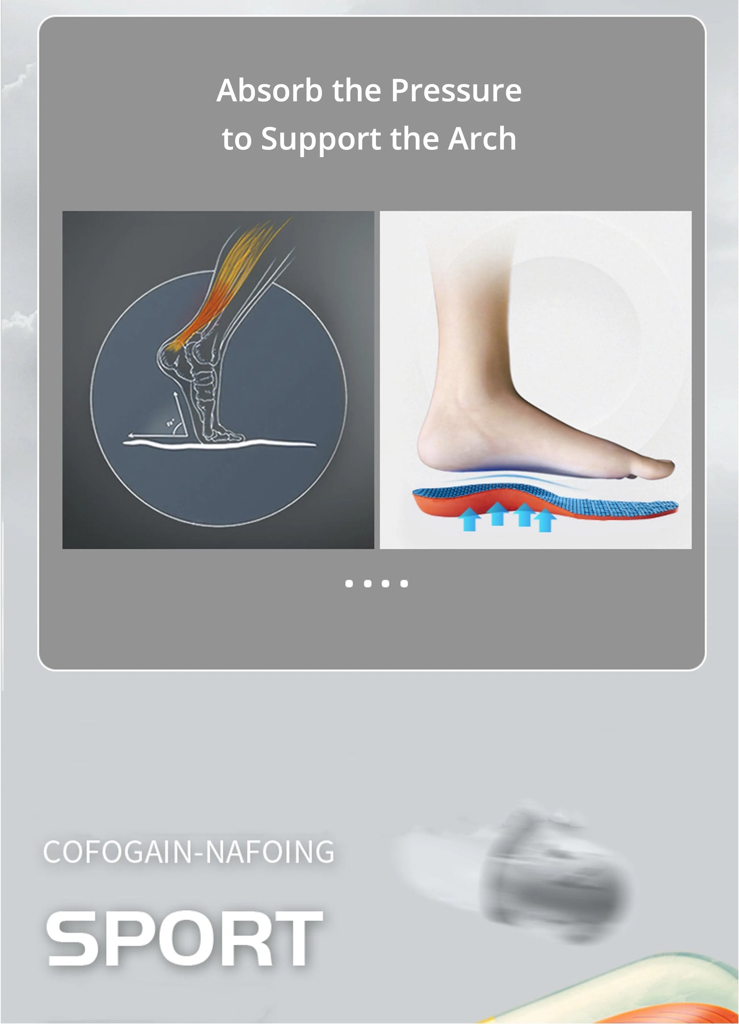 Sport Orthopedic Insoles for Feet Men Women EVA Breathable Shock Absorption Shoes Insole for Running Basketball Sport Care Pads