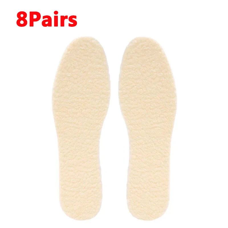Natural Insoles Men Women Winter Keep Warm Insole Soft Thicken Shoepad Shoes Insert Thermal Shoe Pads