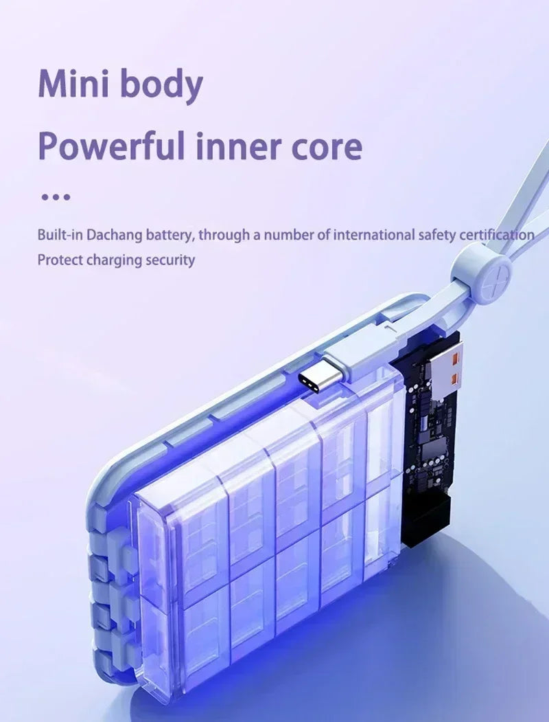 VIVO 500000mAh Power Bank Built in 4 Lines Large Capacity Super Fast Charging Portable External Battery for All Phones 2026 NEW