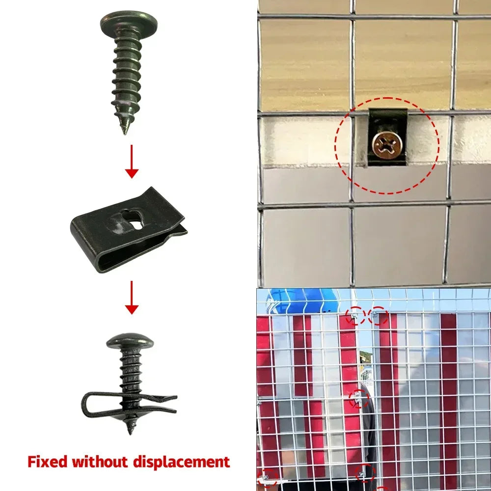 Car Fastener Clip Wholesale U-Type Metal Screw Clip Tool for Engine Undertray Splash Shield Guard Bumper Screw Car Accessories