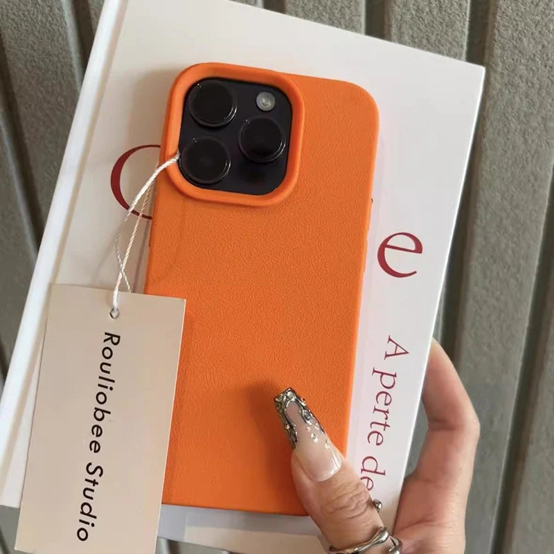 Candy Color Lichee Pattern Soft Phone Case For iPhone 17 Pro Max 11 12 13 14 15 16 Pro Max 17 Air 16E X XS XR Shockproof Cover