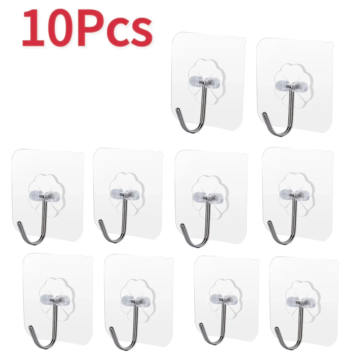 Transparent Self Adhesive Wall Hooks Heavy Duty Multi-Purpose Wall Hook Key Holder Towel Holder For Bathroom Kitchen Accessories