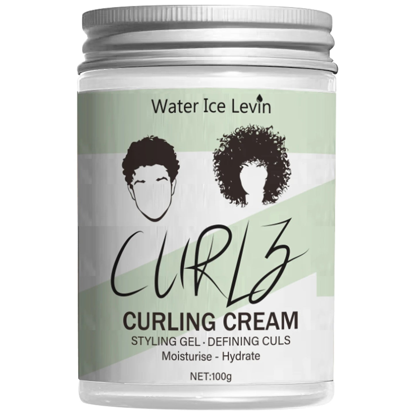 Curly Hair Styling Cream - Hair Care and Moisturizing Hydrate, Nourishes and Cares for Your Hair, Giving You a Radiant Shine / 100g Bottle / Suitable for Travel