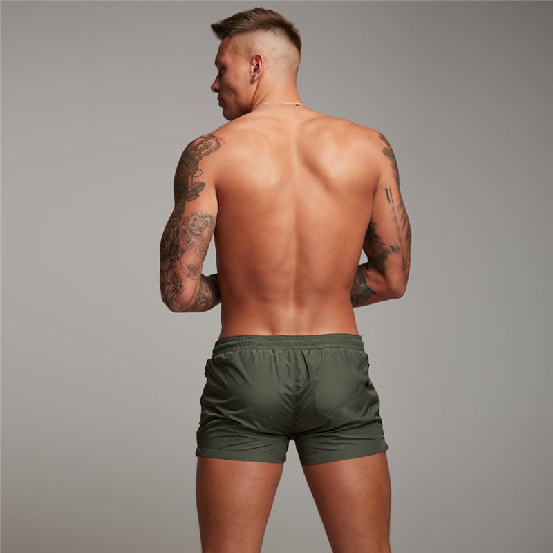 Men's Sports Running Fitness Casual Three-quarter Pants Summer Breathable Quick Dry Shorts Gym Bodybuilding Muscle Sweatpants
