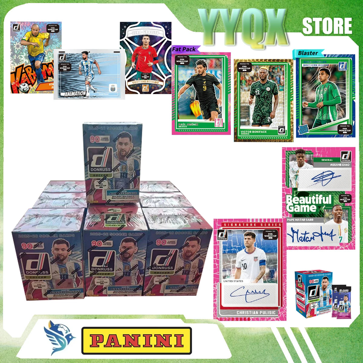 Panini 2026 Donruss Road To FIFA World Cup Messi Cristiano Ronaldo Collection Card Periphery Boy Surprise Gift Rare Toy