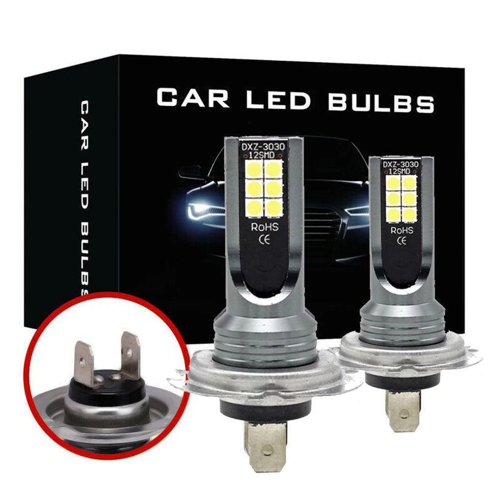 1/2/4pcs H7 Car Headlight Bulb Kit Waterproof Auto Fog Light Canbus H7 Led Lamp Super Bright 6000K Led Automobile Accessories