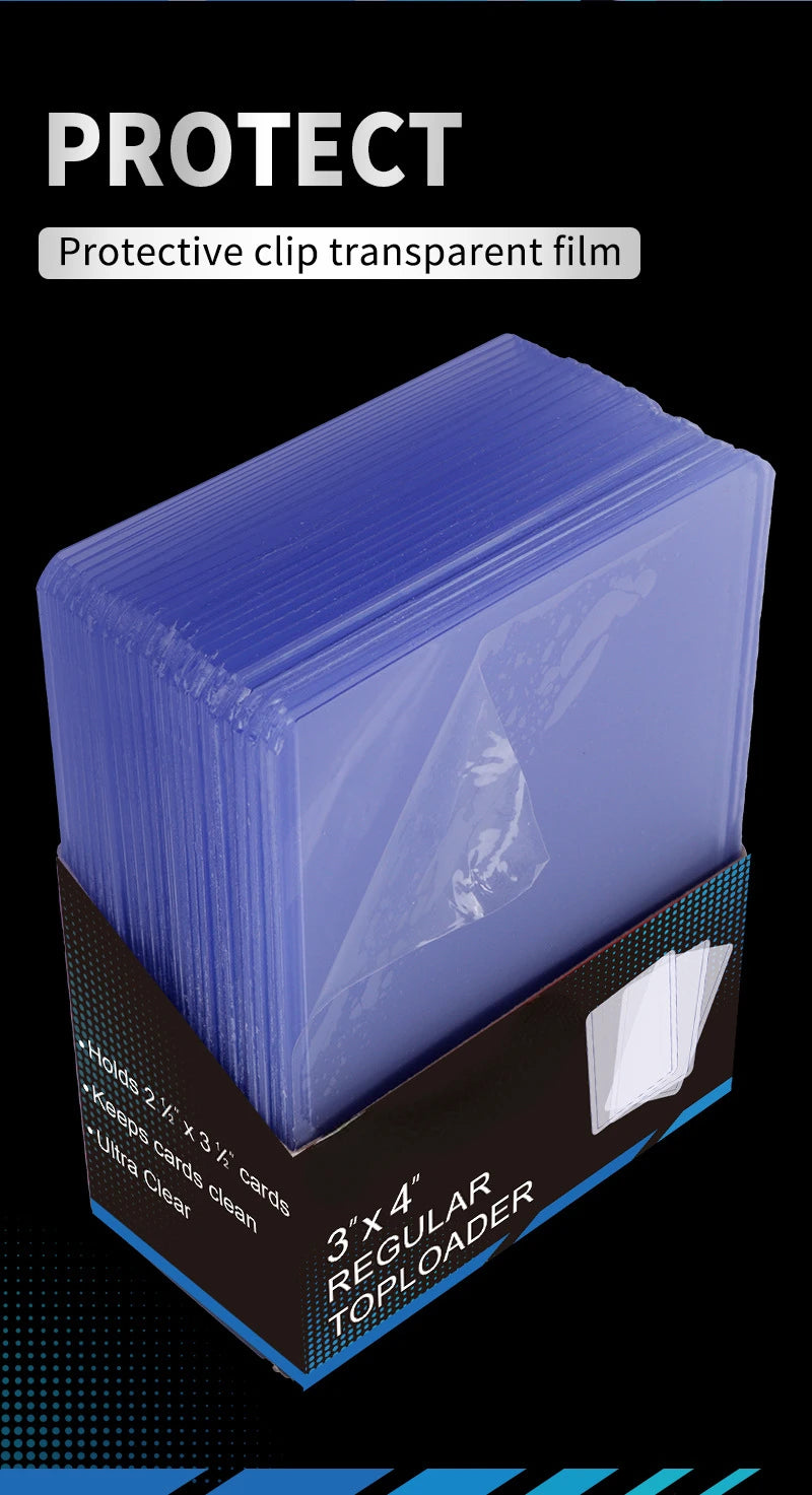 3"X4" Card Sleeves Top Loaders Baseball Trading Sports Football Card Protectors Hard Plastic Toploader Cards Holder Penny Sleeve