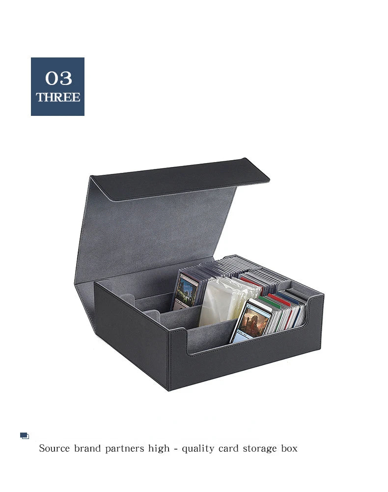 Storage Box For 1800+ Trading Cards PU Leather Commander Card Deck Case Magnetic Closure Card Holder Fits for Magic Game Cards