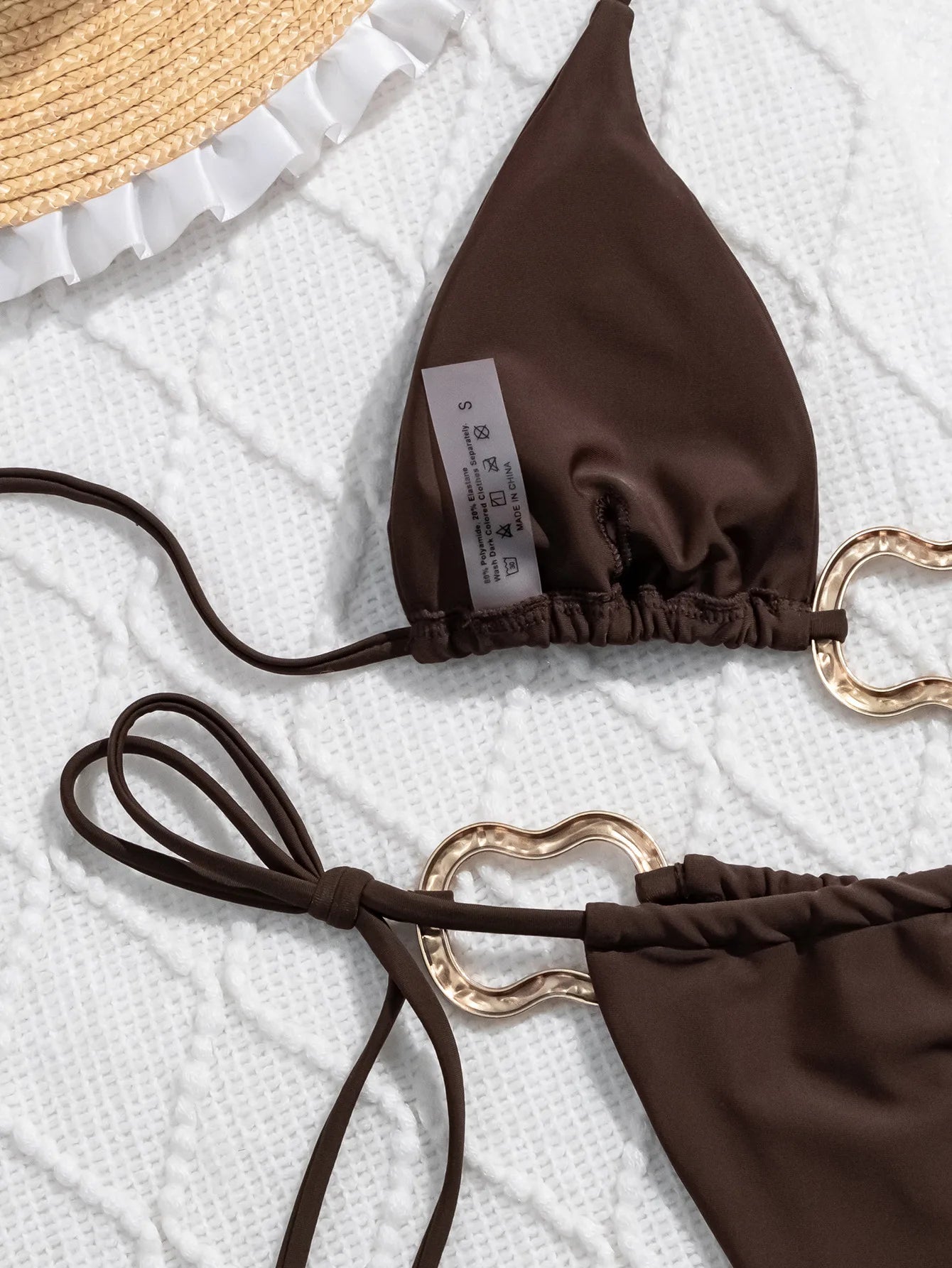 Push Up Halter Bikini Set 2025 New Sexy Metal Linked Women Swimsuit Micro Thong Female Swimwear Bathing Suit Brazilian Beachwear