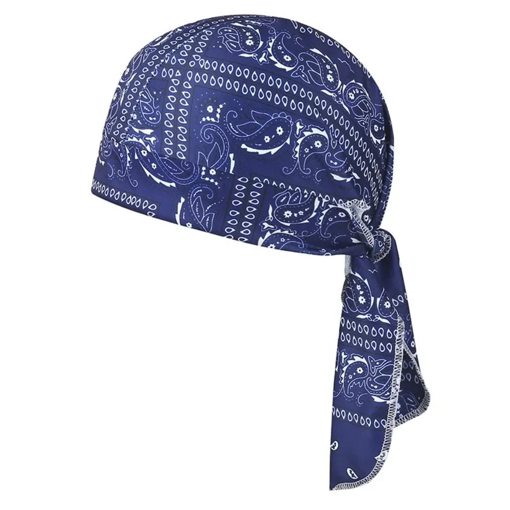 Men Women Quick Dry Headscarf Cotton Pirate Hat Outdoor Sport Cycling Bandana Sweat Absorbant Cancer Chemo Cap Muslim Turban