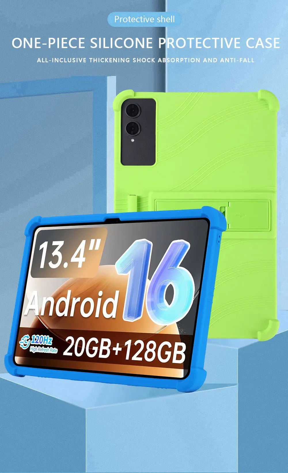 For  Teclast T65 Tablet 13.4-inch Eco-Friendly Silicone Tablet Case - Soft Shell Design, Shockproof & Durable Protection
