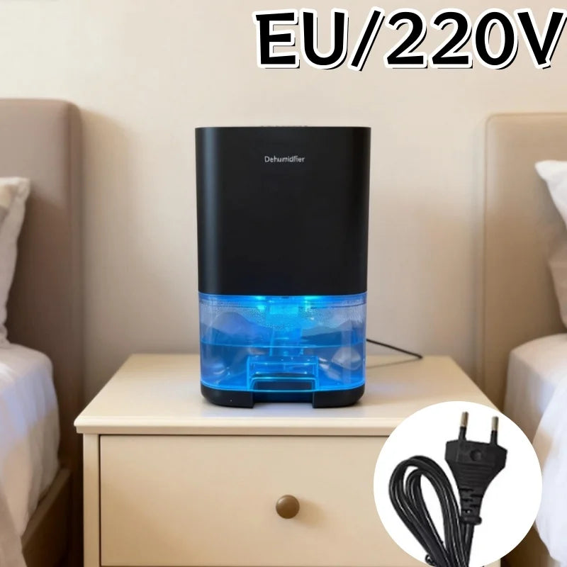 Smart Compact Air Purifier & Dehumidifier Ideal for Home Office Bedroom Kitchen Living Room Mini Unit with Deodorizer EU/US Plug