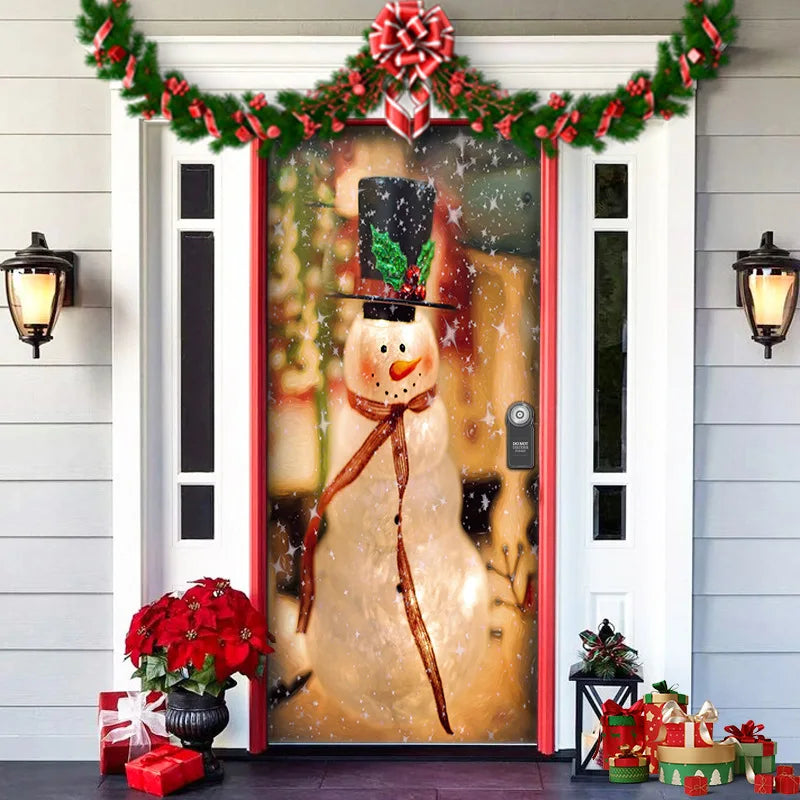 Halloween Decoration Door Curtain Cartoon Ghost Pumpkin Reindeer Home Horry Hanging Ornament Dream Party Entrance Navidad