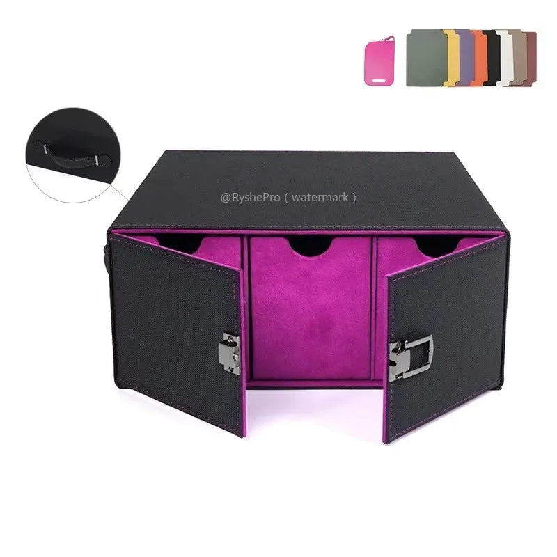 Storage Box For 1800+ Trading Cards PU Leather Commander Card Deck Case Magnetic Closure Card Holder Fits for Magic Game Cards