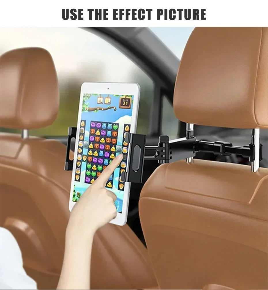 Car Tablet Holder, Headrest Tablet Mount Headrest Stand Cradle Compatible With Devices For IPad Air Mini, Other 4.7-12.9" Cell