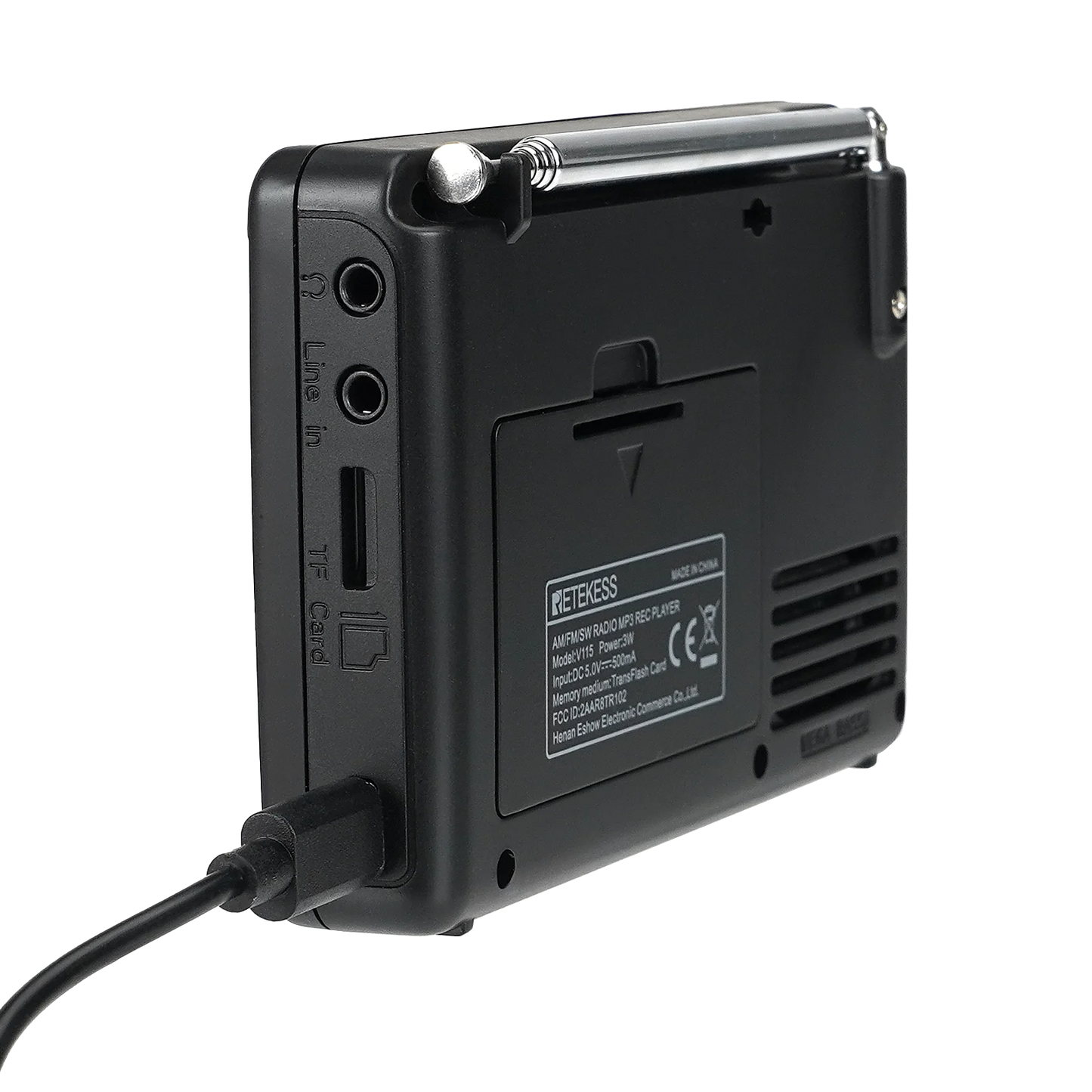 RETEKESS V115 Radio FM AM SW Portable Radios Rechargeable  Radio Batteries multiple bands  USB Recorder Speaker for Elders TX32