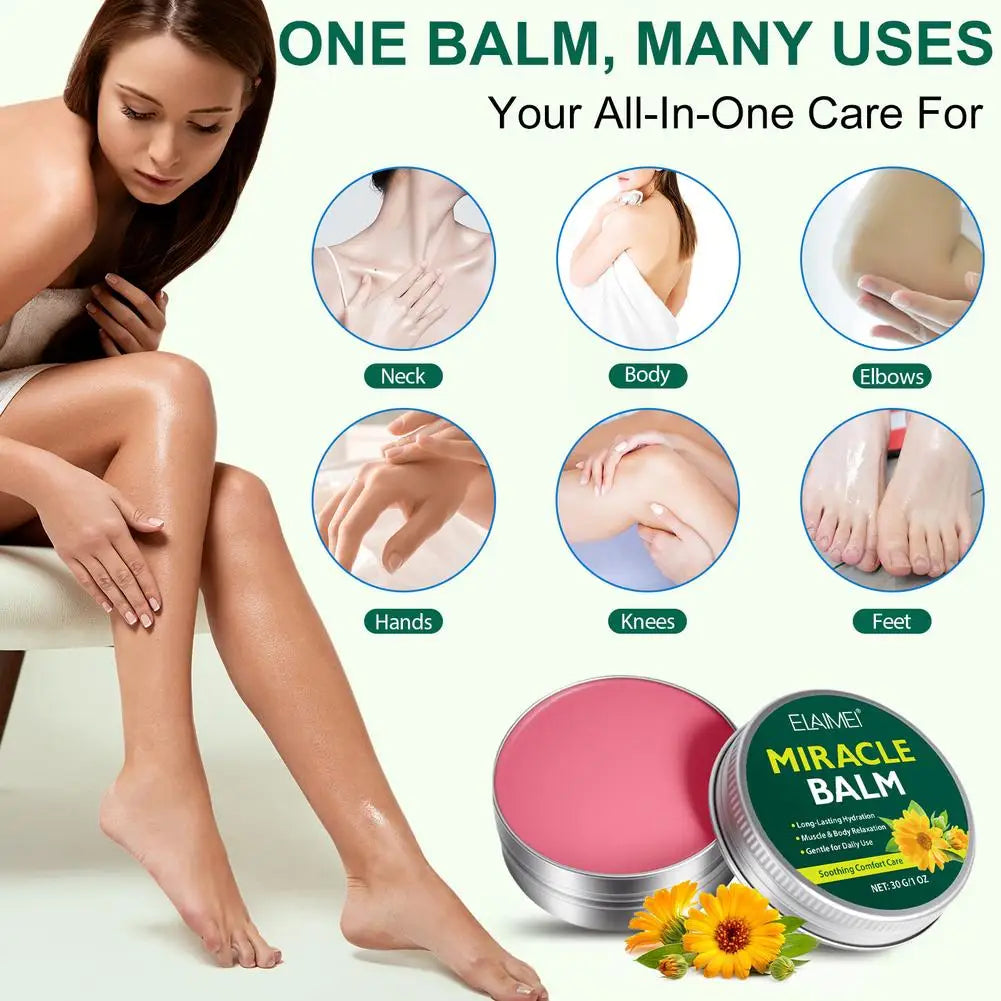 Massage Moisturizing Body Balm Compact Deep Hydrating Soothing Non Greasy Fast Absorption Whole Body Daily Skin Care