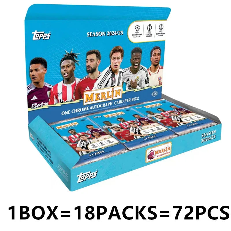 New 2024-25 Genuine Topps Merlin UEFA Club Competitions Merlin UCC Football Card Star Card Collectible Cards Toy Holiday Gift