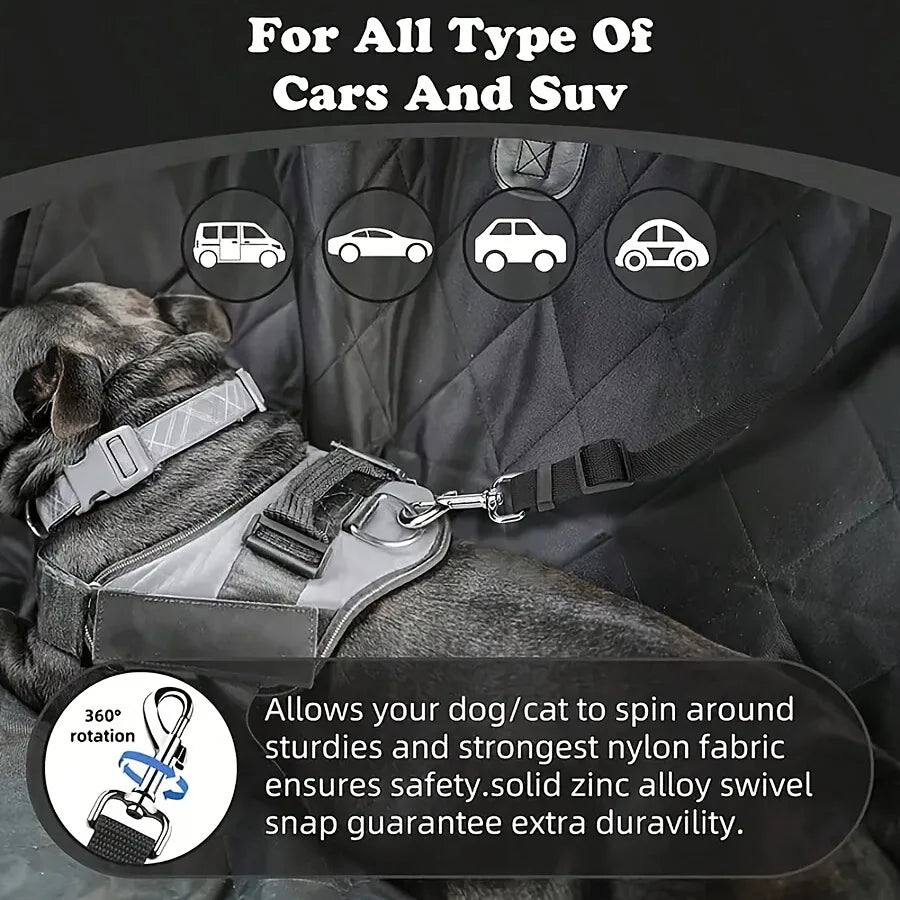 Pet Collars Car Pet Retractable Leash Dog Cat Safety Rope Adjustable Traction Rope Fixed on Car Headrest Travel Outdoor Walking