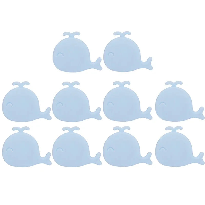10/1Pcs Silicone Wash Basin Overflow Ring Remplacement Whale Shape Cover Bathroom Basin Trim Sink Drain Cap Overflow Ring Plug