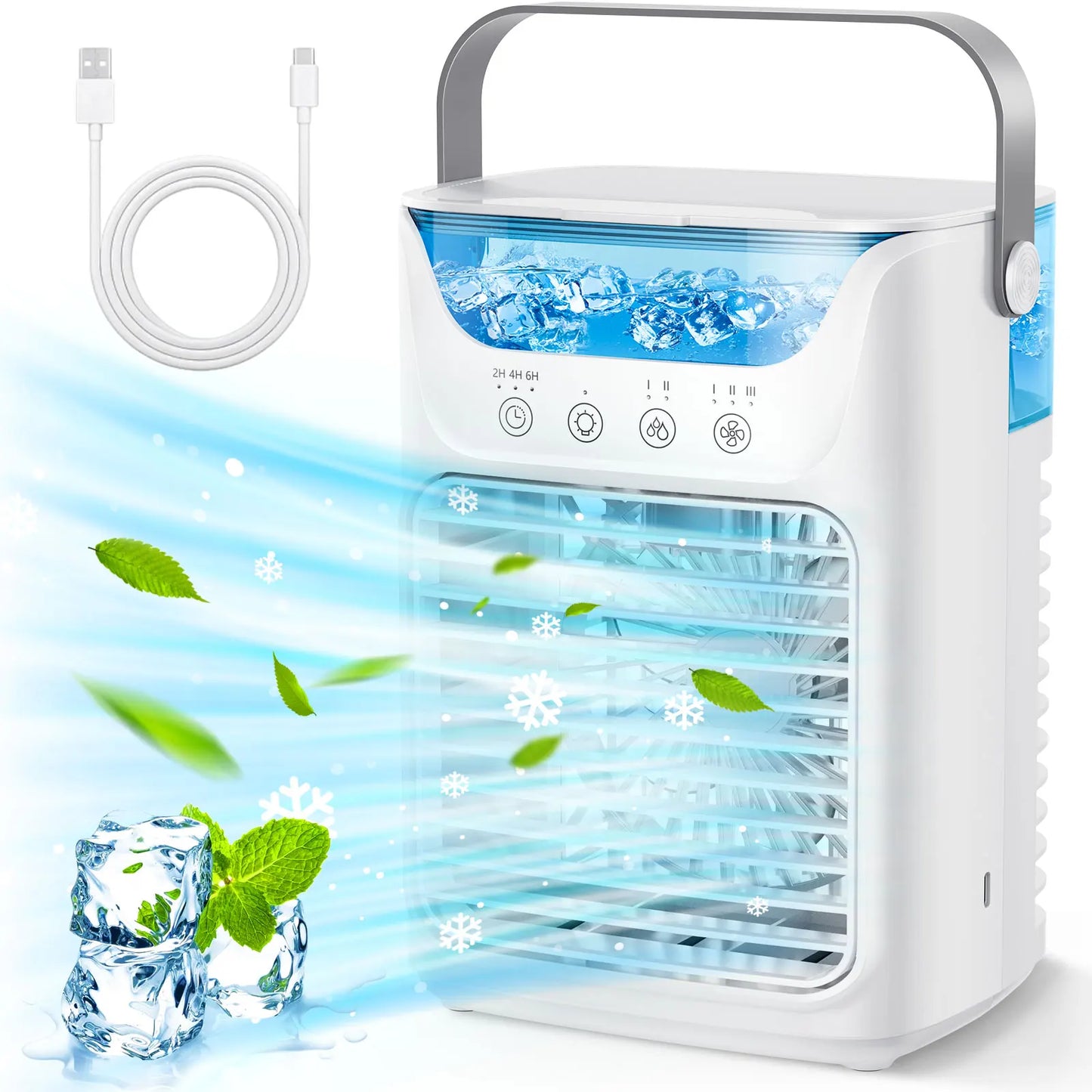 Air Conditioners Desktop Air Conditioners fan Portable Small Mini spray water AC with Timer Small Room Air Conditioners for Room