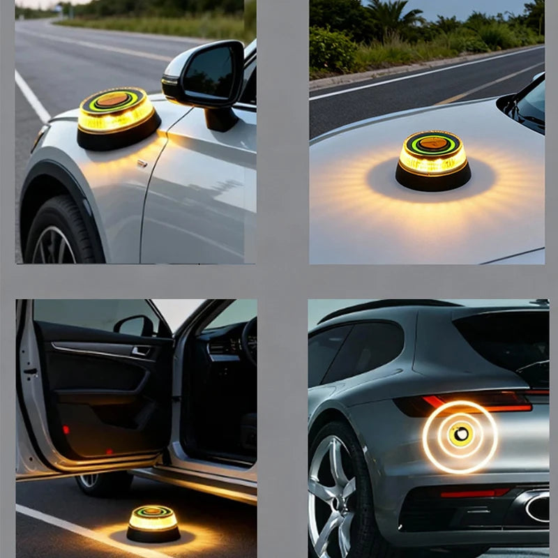 Car Emergency Beacon Light High Brightness Roof Warning Light Magnetic Adsorption Strobe Flashing Lamp Night Safety Signal Lamp